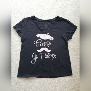 Paris Tshirt Black